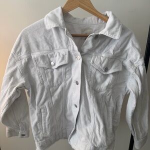 Women's White Corduroy Jacket